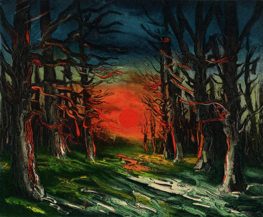 Maurice de Vlaminck Lithograph Framed: Vlaminck, Maurice de. Color lithograph. This lithograph was pulled in Paris in 1958 by the legendary Mourlot Atelier, and published by Andre Sauret. A nice impression, as can be expected by Mourlot. D