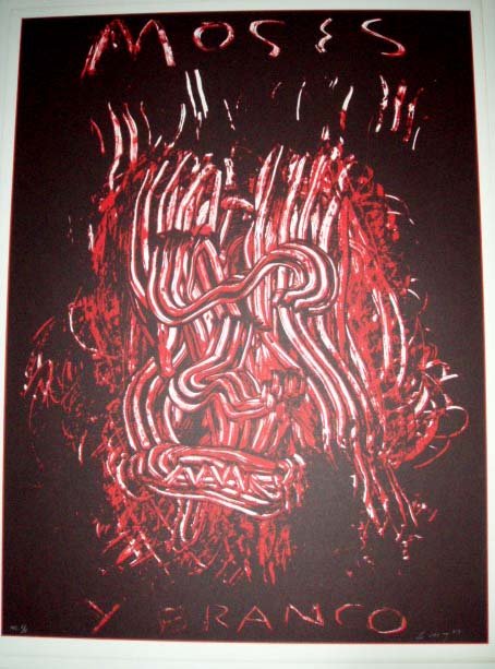 Ed Moses "Moses y Bronco" Lithograph: Ed Moses "Moses y Bronco" limited edition hand numbered and signed lithograph. Dimensions 23 1/2 x 31 1/2 inches.