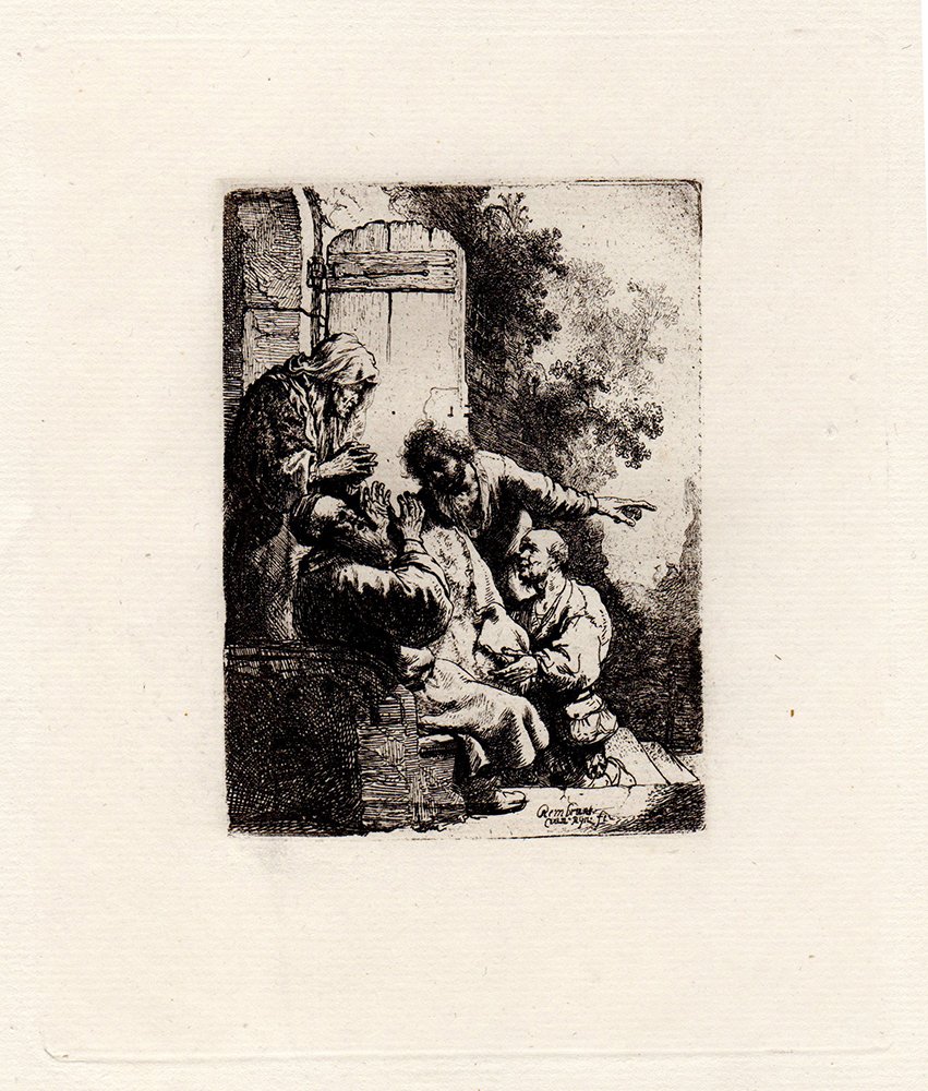 Rembrandt Joseph's Coat to etching 1800's: Etching on laid paper after Rembrandt by a master engraver in the 1800's. "Joseph's Coat Brought to Jacob " Reference: Bartsch 38 . This impression is well more than 130 years old. This is not a moder