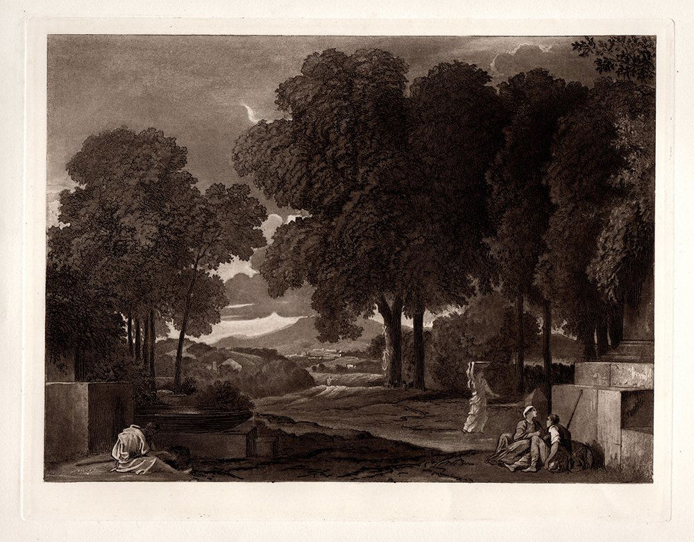 Nicolas Poussin "Phocion" antique engraving: Nicolas Poussin. "Phocion". Antique engraving on thick wove paper after the original by C.O. Murray. This is not a modern reprint but was hand pulled from the copper plate c 1880. The strike is crisp