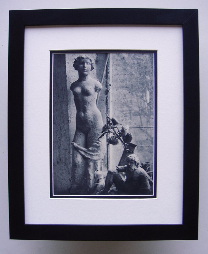Brassai Aristide Maillol's Studio photogravure: Brassai (1899-1984) "Aristide Maillol's studio" Photogravure, 1937-1940. Double matted and framed in contemporary black frame. Framed dimensions 17 x 21 inches. Comes with a Certificate of Authenticit