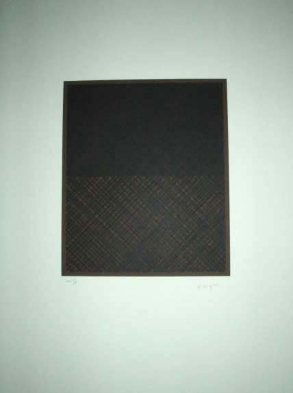 Ed Moses Double Trac II Lithograph: Moses, Ed "Double Trac II" Limited edition hand signed Lithograph. Numbered from 75. 30" x 22.5" Comes with a certificate of authenticity.