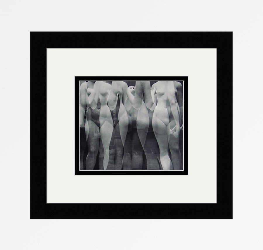 Erwin Blumenfeld photogravure framed: Blumenfeld, Erwin (1897 - 1969). "Nude Sculpture - Aristide Maillol" Photogravure, 1937-1940. Double matted and framed in contemporary black frame. Framed dimensions 16 x 17 inches. Comes with a Certi