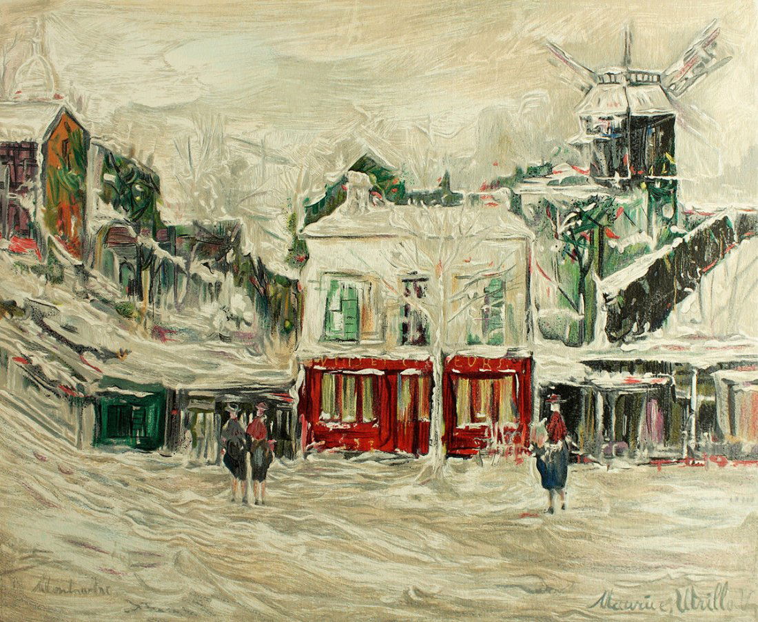 Maurice Utrillo Original Color Lithograph Montmarte (1 of 3)