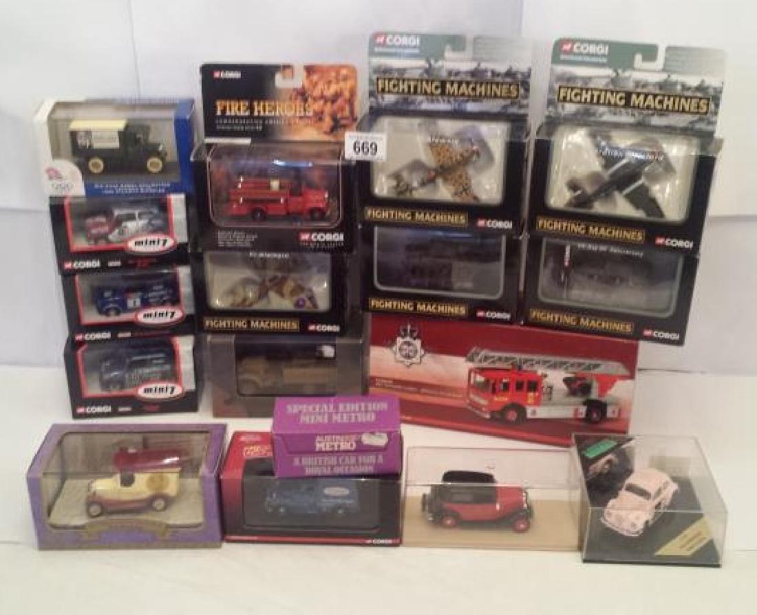 A quantity of Corgi fighting machines, mini's etc. (1 of 3)