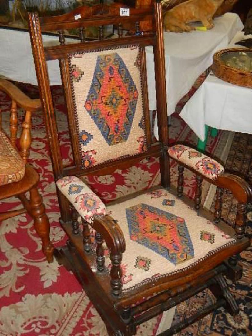 A rocking chair.: A rocking chair.