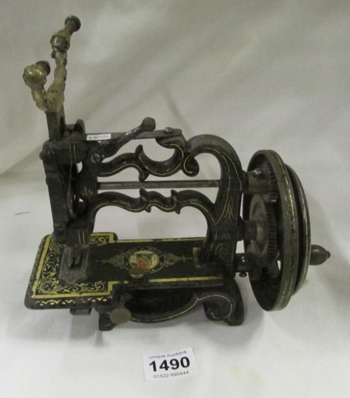 A late 19th century sewing machine: A late 19th century sewing machine