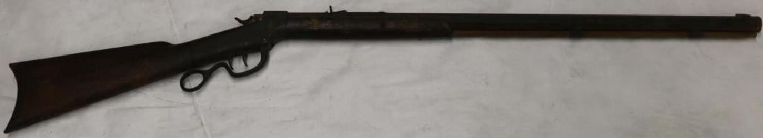 1880'S MARLIN LEVER ACTION FALLING BLOCK RIFLE W/: OCTAGONAL BARREL, OVERALL BARN-FOUND CONDITION, 45 1/2" L