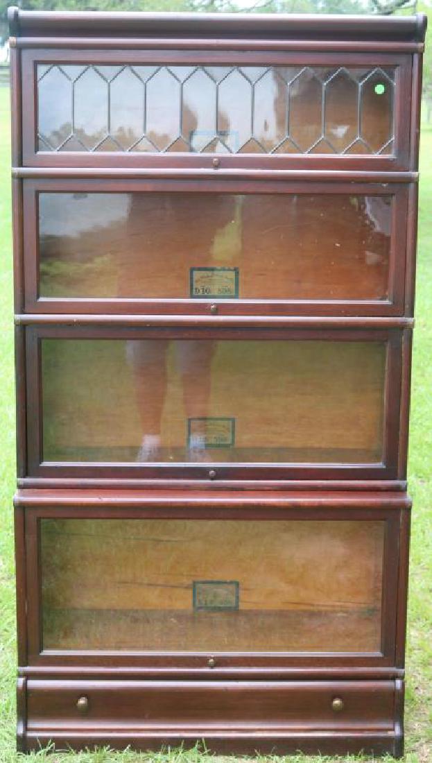 5 STACK GLOBE WERNIEKE MAHOGANY BOOKCASE, (1 of 2)