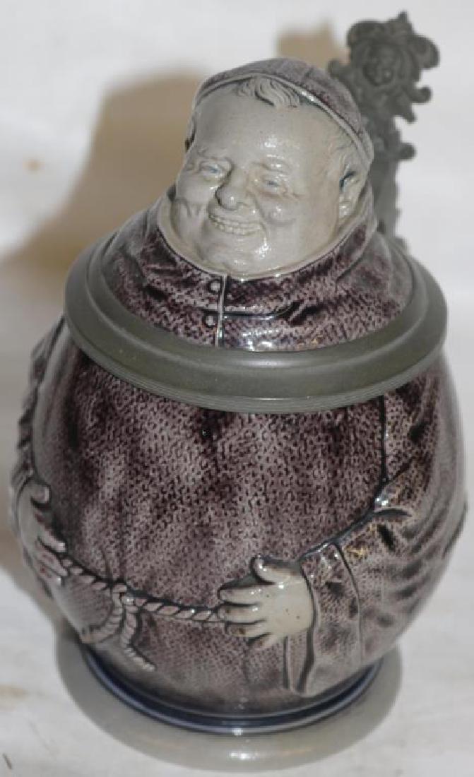 LATE 19TH C. FIGURAL STONEWARE STEIN DEPICTING (1 of 3)