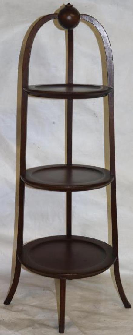 CUSTOM MAHOGANY 3 TIERED MUFFINEER, W/ LINE INLAY (1 of 2)