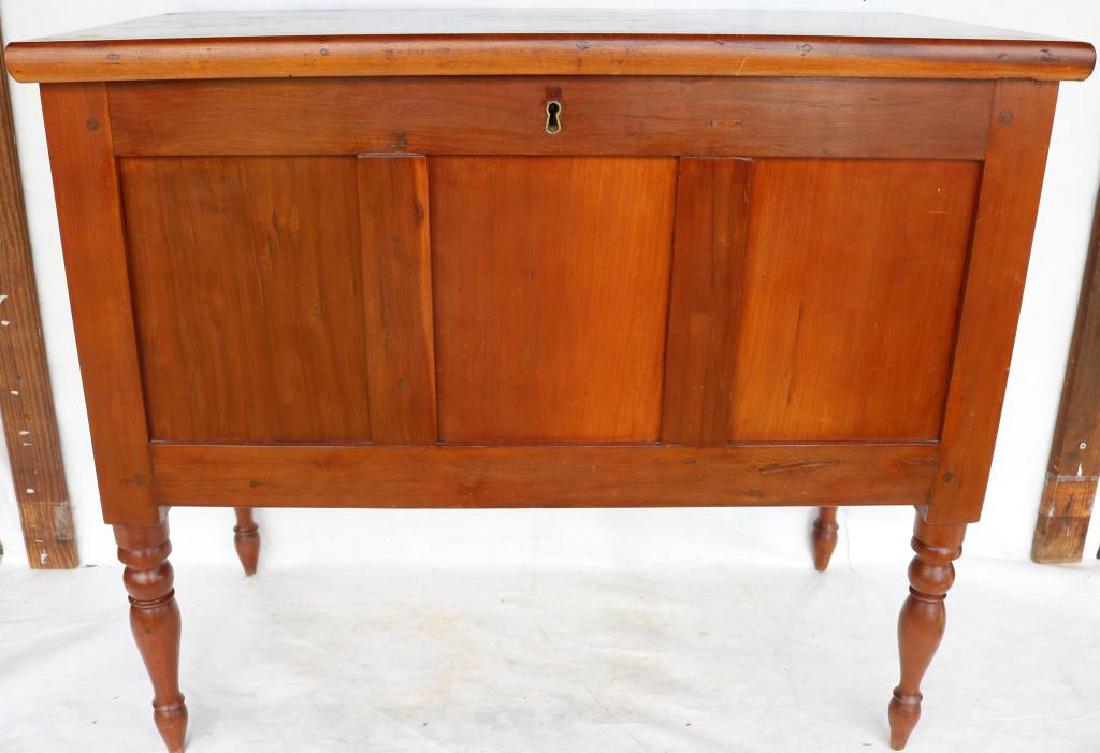 19TH C. CHERRY SUGAR CHEST, KENTUCKY, TURNED LEGS, (1 of 3)