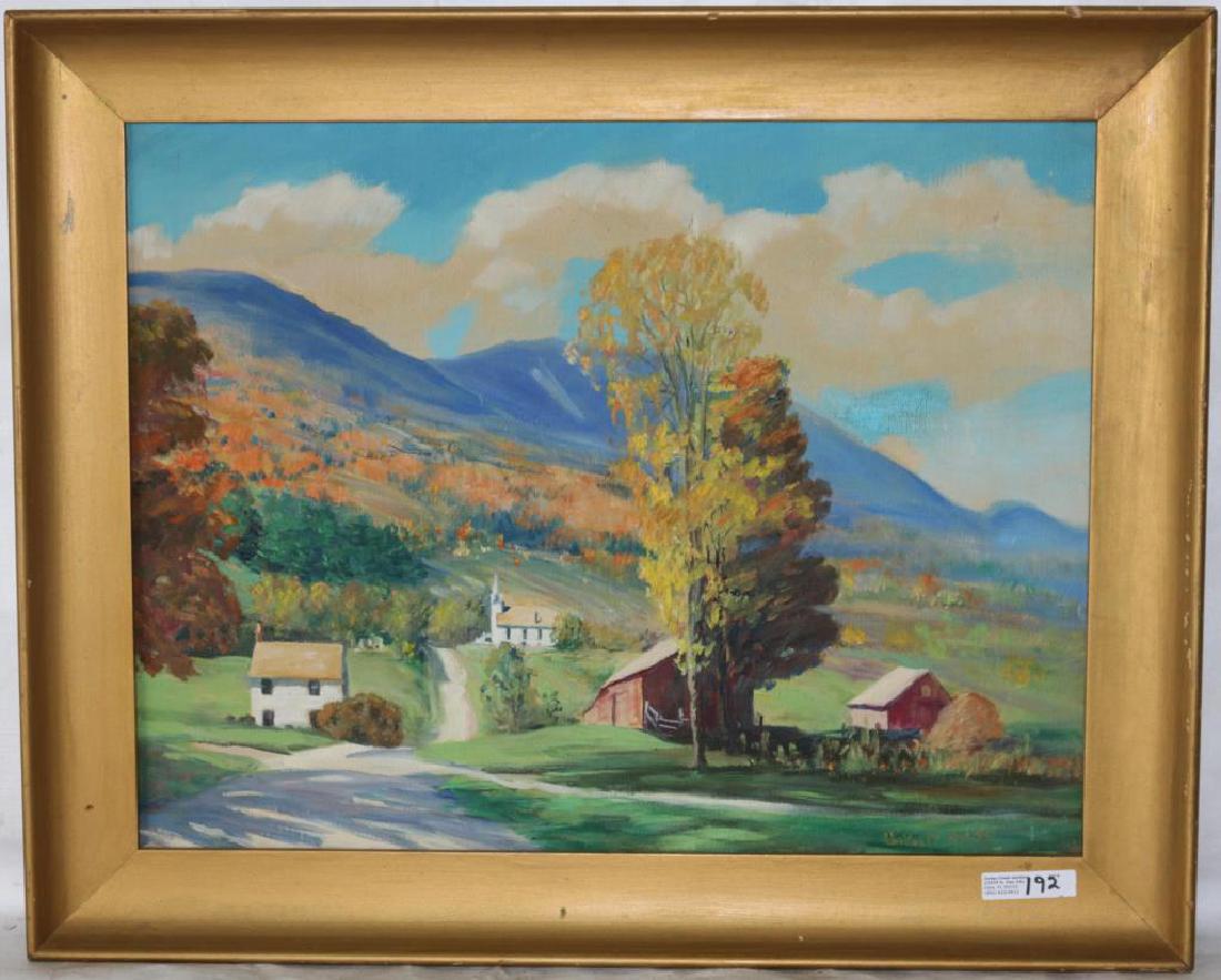 OIL ON CANVAS GILBERT SMITH VERMONT LANDSCAPE (1 of 1)