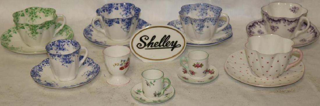 COLLECTION OF 18 PCS SHELLEY CHINA, 5 CUPS & (1 of 2)