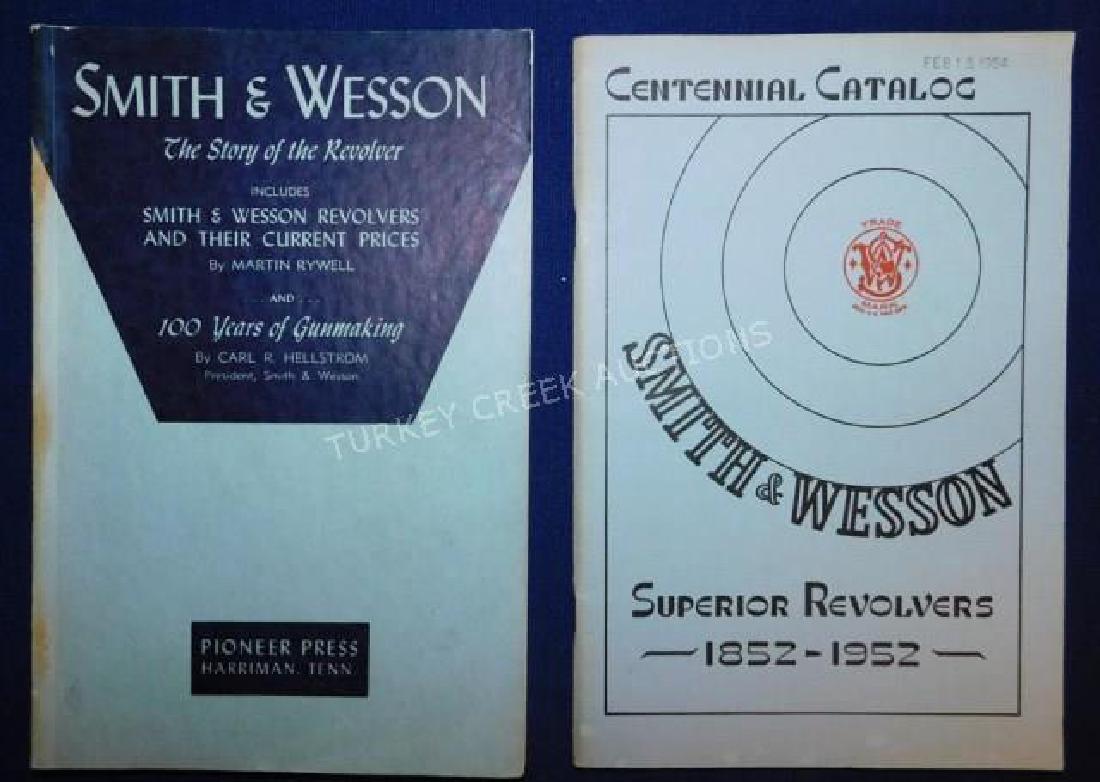 2 VINTAGE SMITH AND WESSON FIREARMS BOOKS: INCLUDING 1954 CATALOG AND THE STORY OF THE REVOLVER, FIRST EDITION 1953