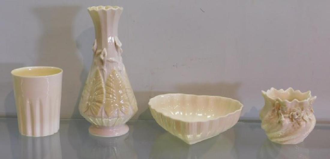 4 PCS BELLEEK INC. RARE BELLEEK ROUND TUMBLER, (1 of 4)