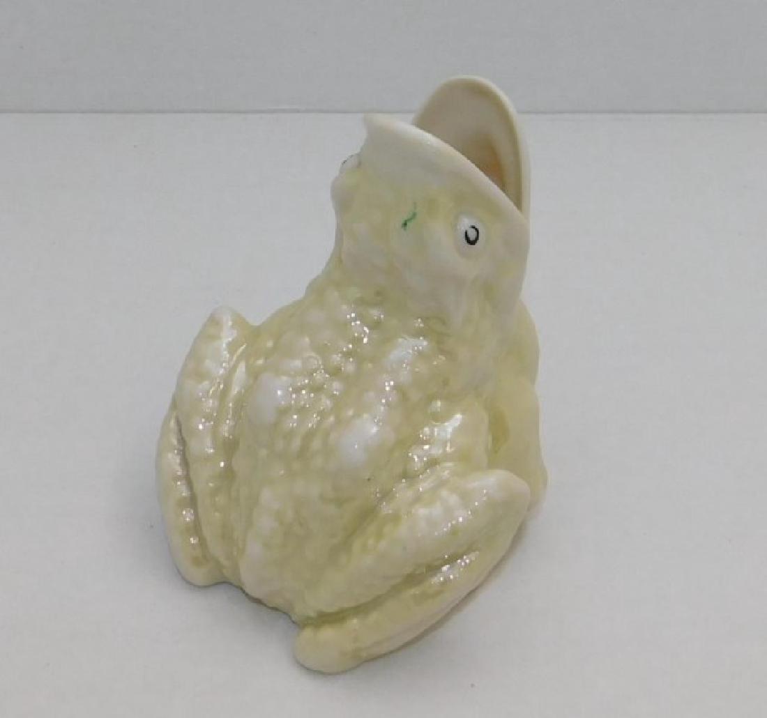 EARLY BELLEEK FROG VASE, 2ND BLACK MARK (1 of 4)