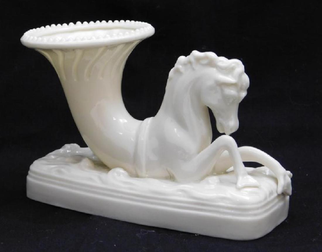 BELLEEK 1ST BLACK MARK SEAHORSE SPILL VASE (1 of 5)