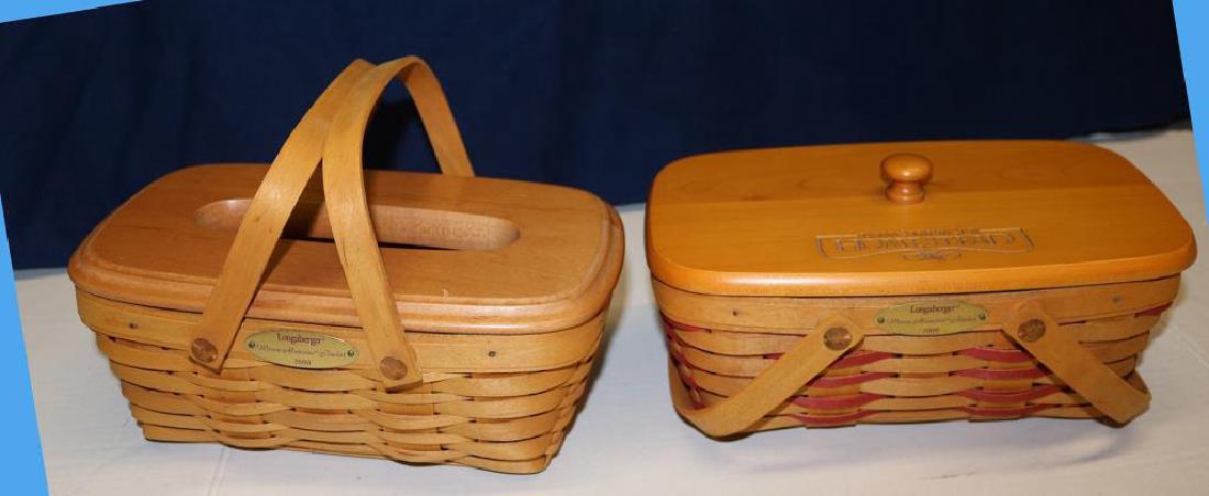 2 LONGABERGER BASKETS INCLUDING TISSUE (1 of 7)