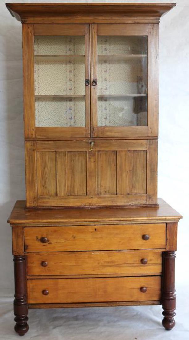 Primitive Desk On Chest Refinished Pine Poplar Jan 20 2018