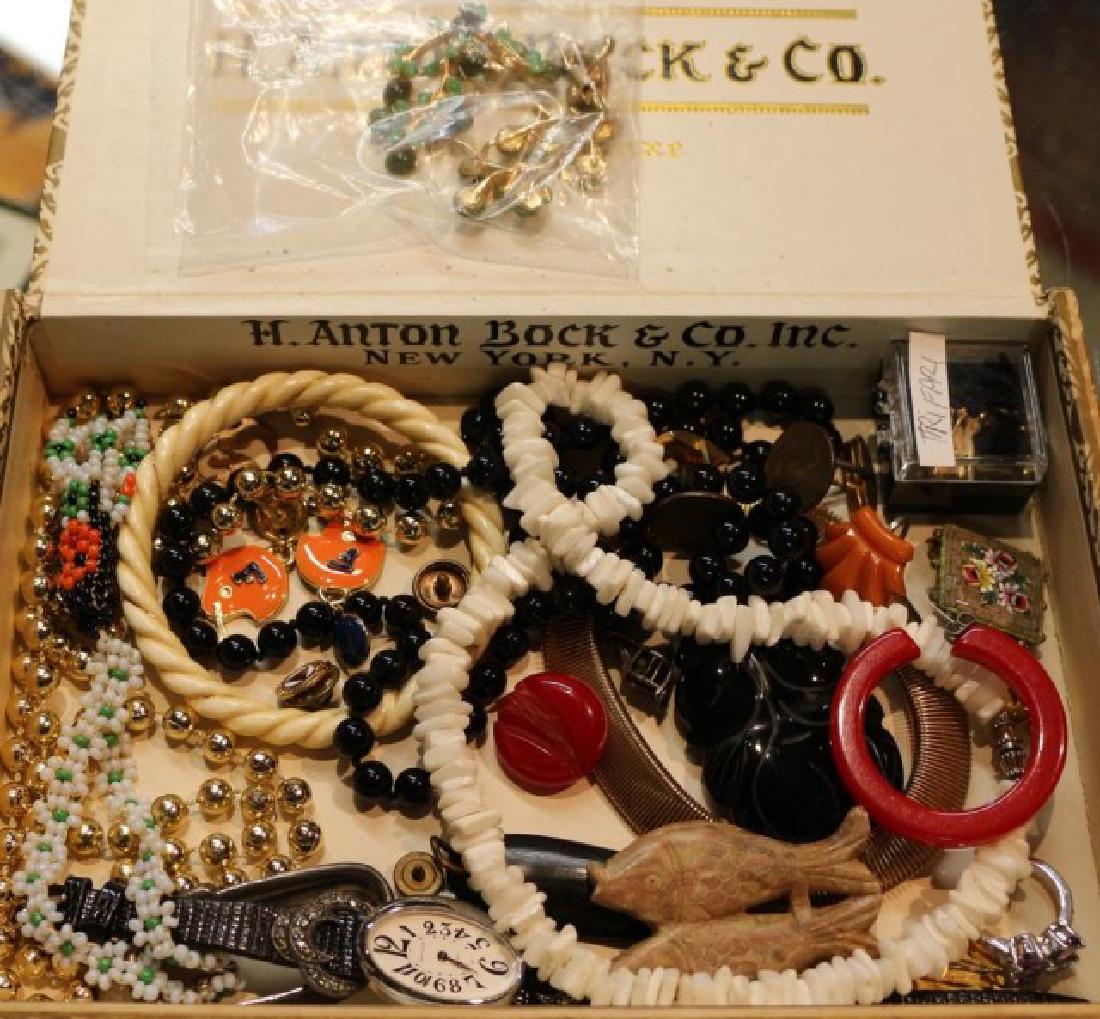 COLLECTION OF COSTUME JEWELRY INC. BAKELITE, INC: H. ANTON BOCK AND CO. CIGAR BOX