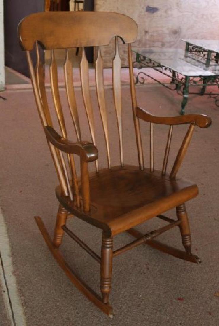 ROCKING CHAIR BY S. BENT AND BROS, GARDNER MASS