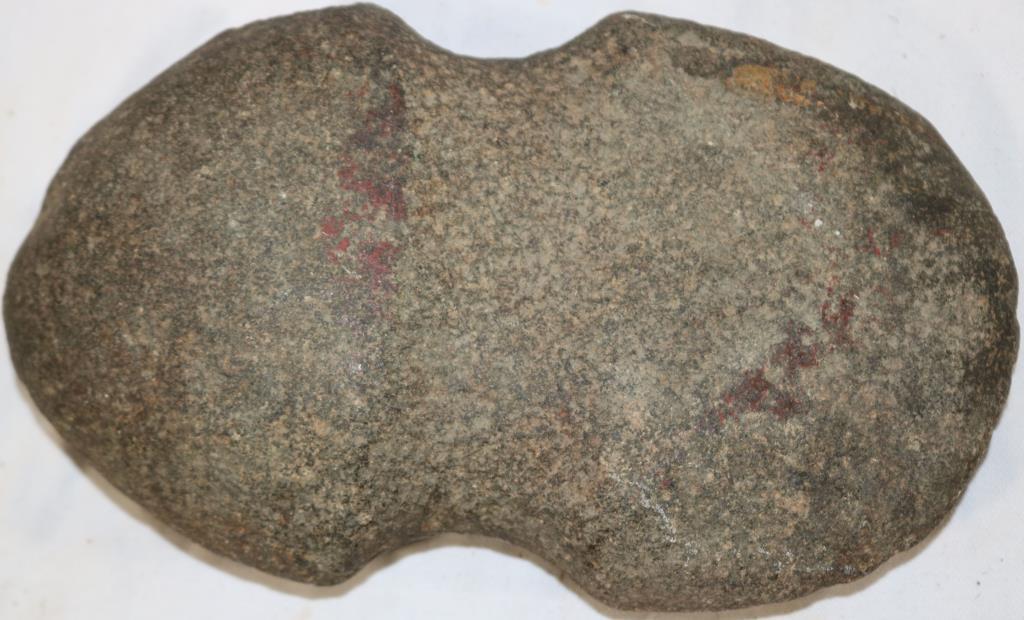 EARLY STONE AXE HEAD FOUND IN DUXBURY MASS. ATTIC: 4 1/2" X 8"