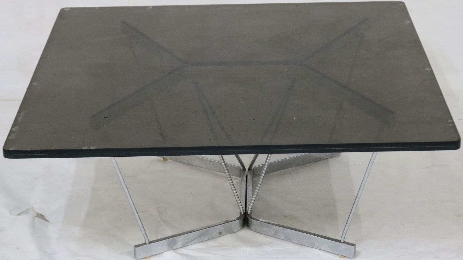 MID CENTURY MODERN CHROME & GLASS DESIGNER COFFEE (1 of 1)