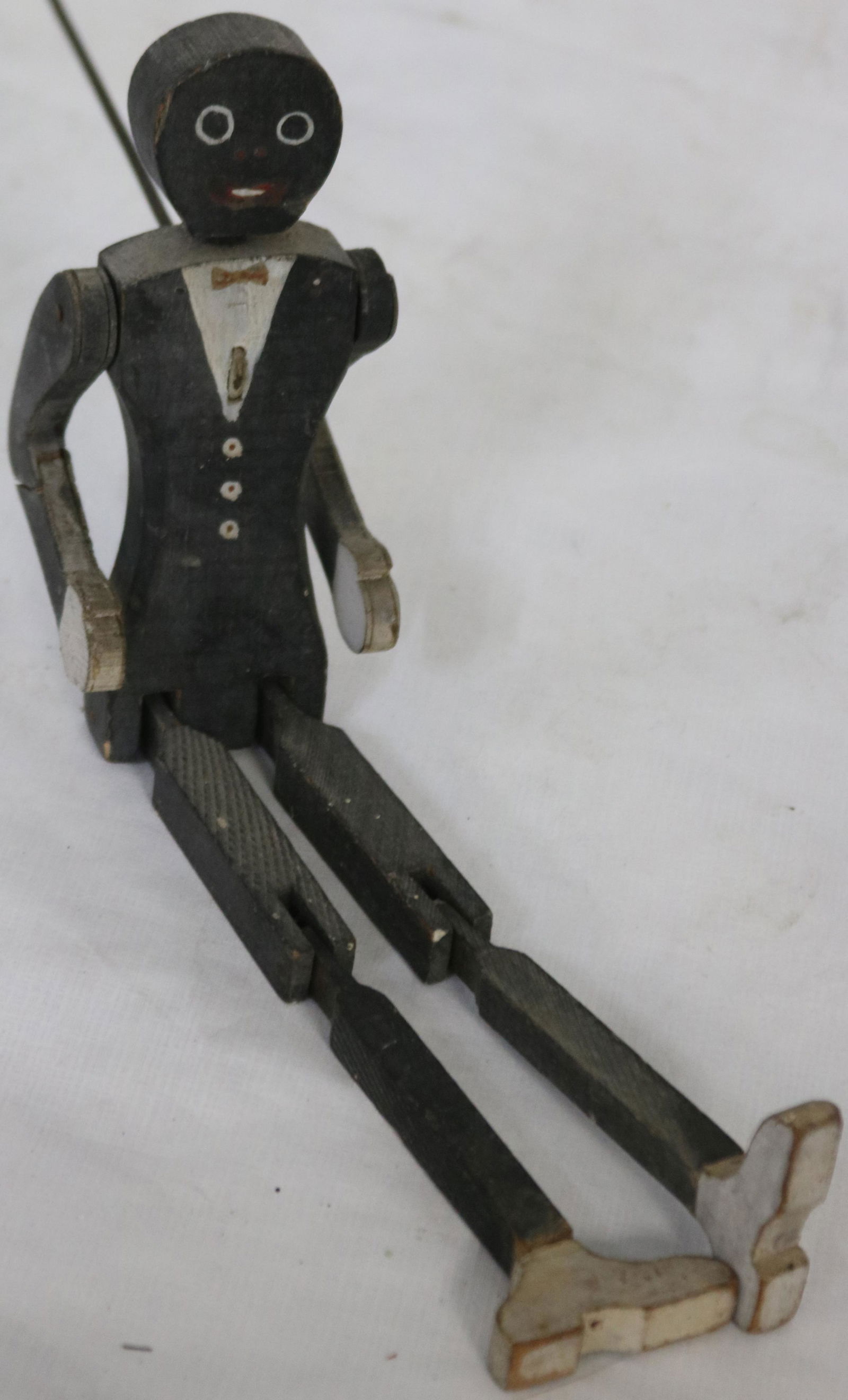 EARLY 20TH C. CARVED ARTICULATED DANCING DAN (1 of 1)