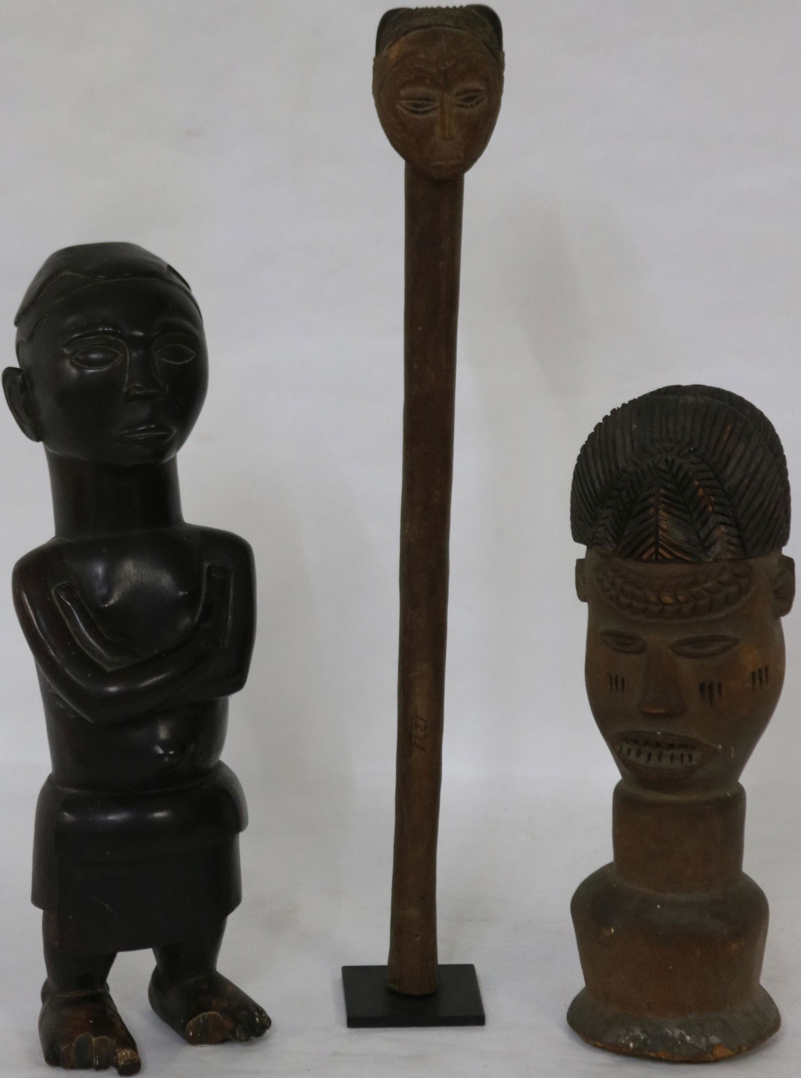 LOT OF 3 NATIVE CARVED WOODEN ITEMS TO INCLUDE (1 of 2)