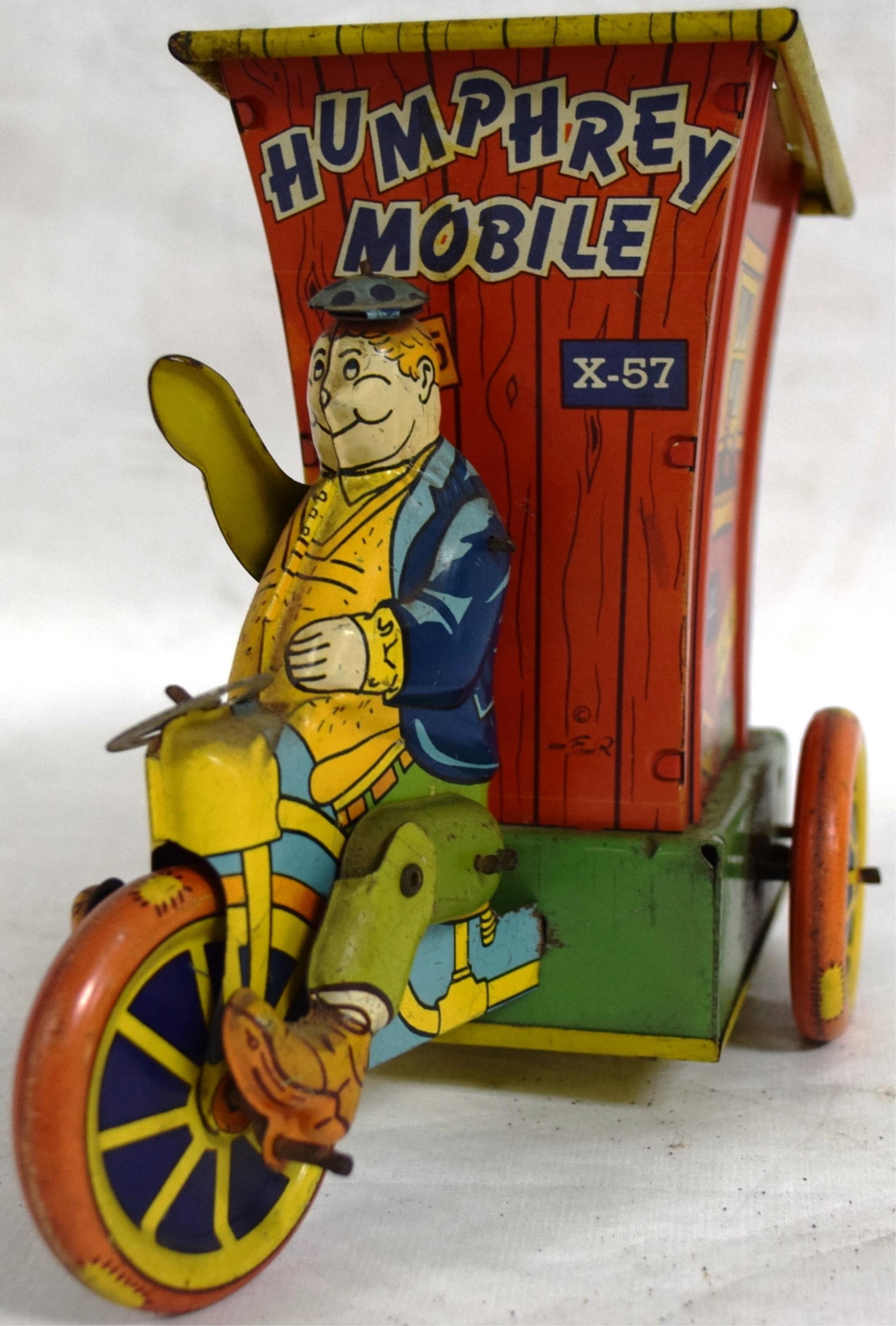 WYAN DOTTE LITHO TIN WIND UP HUMPHREY MOBILE -: SOME WEAR TO FINISH - 9" D X 4" W