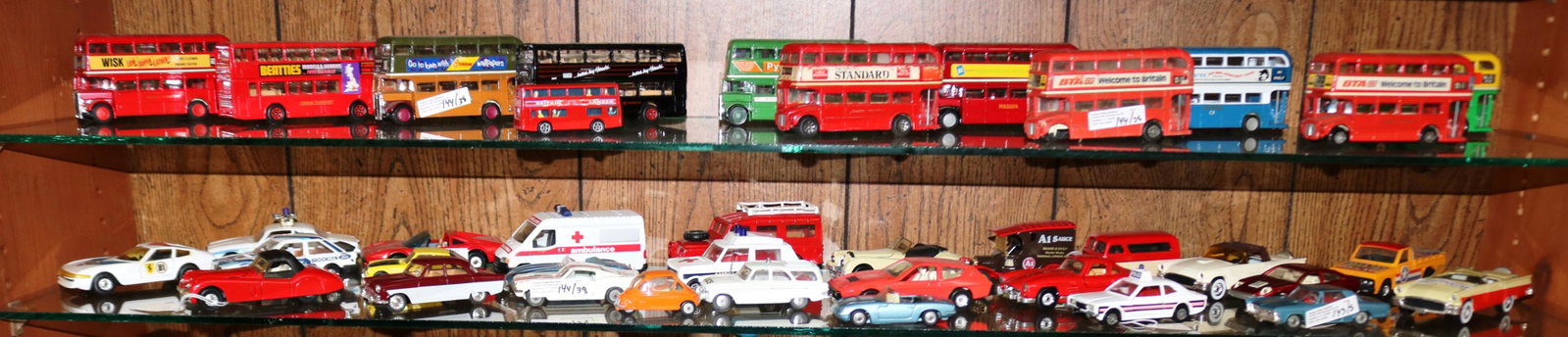 38 CORGI CARS, TRUCKS AND BUSES FROM POOR TO GOOD: CONDITION - ONE BUS MISSING FRONT WHEELS