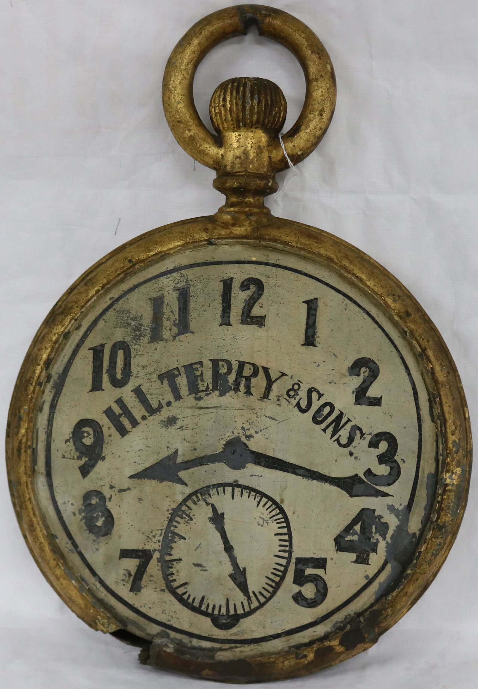 19TH C. POCKET WATCH MAKERS TRADE SIGN, H.L. (1 of 3)