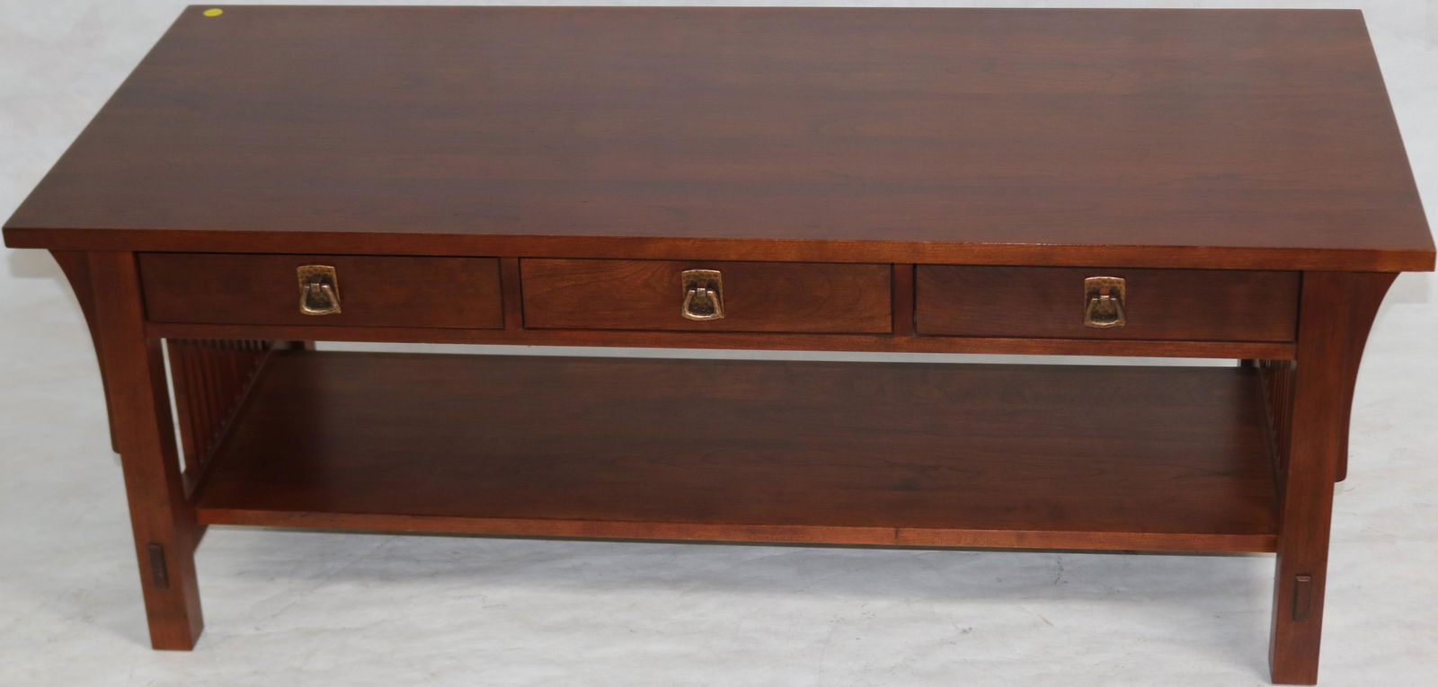 STICKLEY MISSION STYLE COFFEE TABLE, SOLD CHERY, (1 of 3)