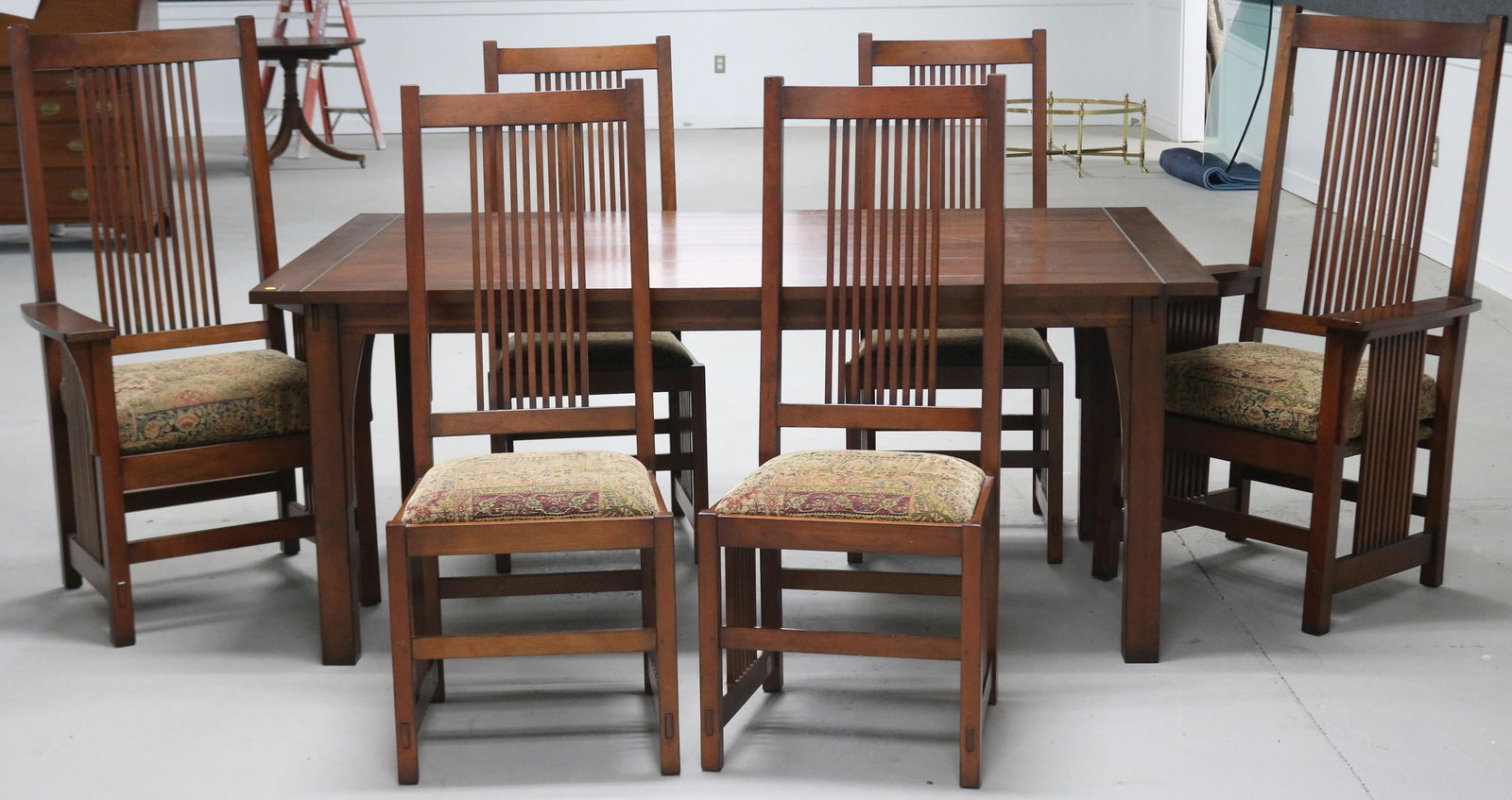 CONTEMPORARY STICKLEY MISSION STYLE 7 PC. DINING (1 of 2)