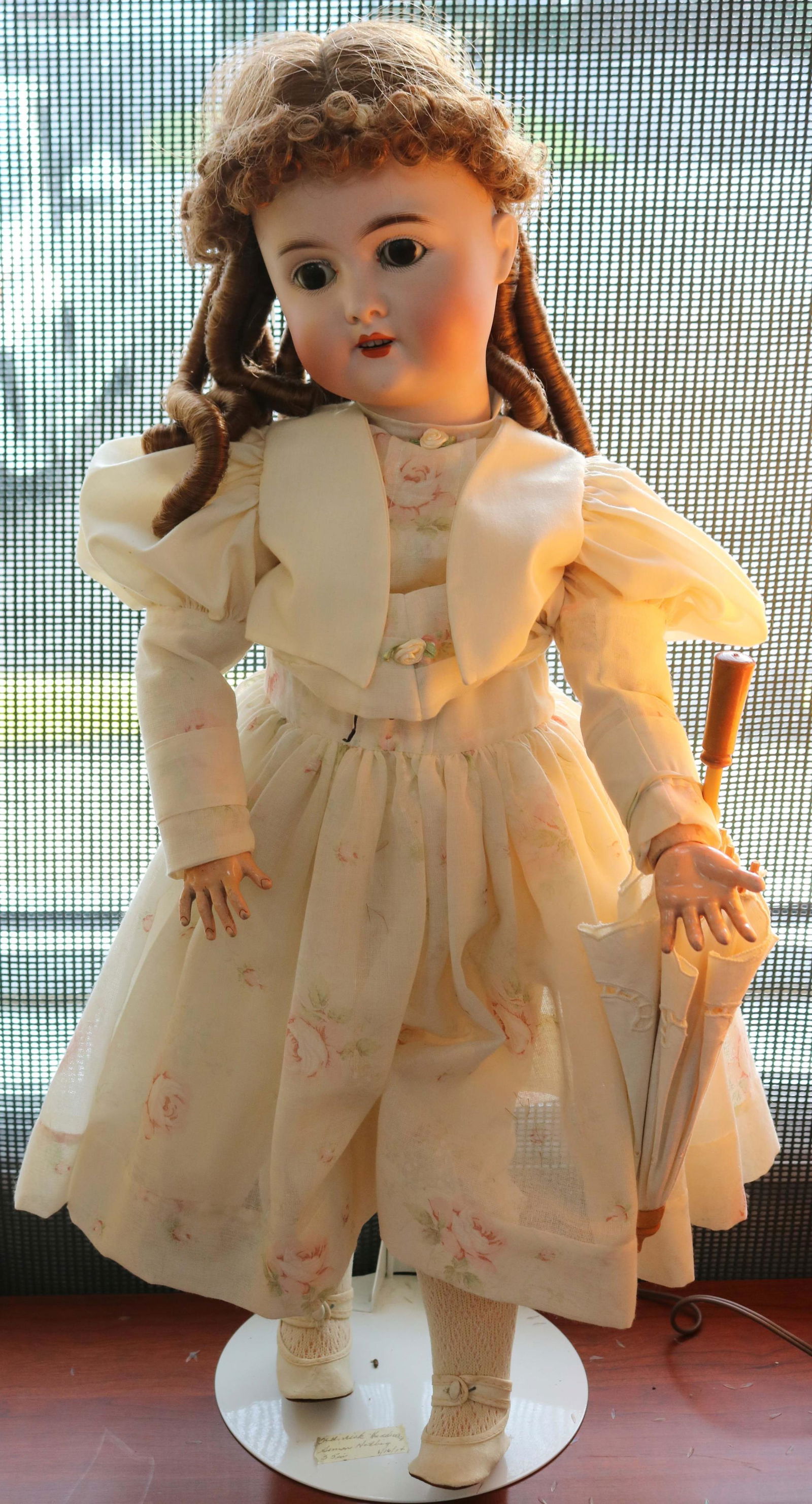 GERMAN BISQUE HEAD DOLL STAMPED CMB, 26 1/2", (1 of 3)