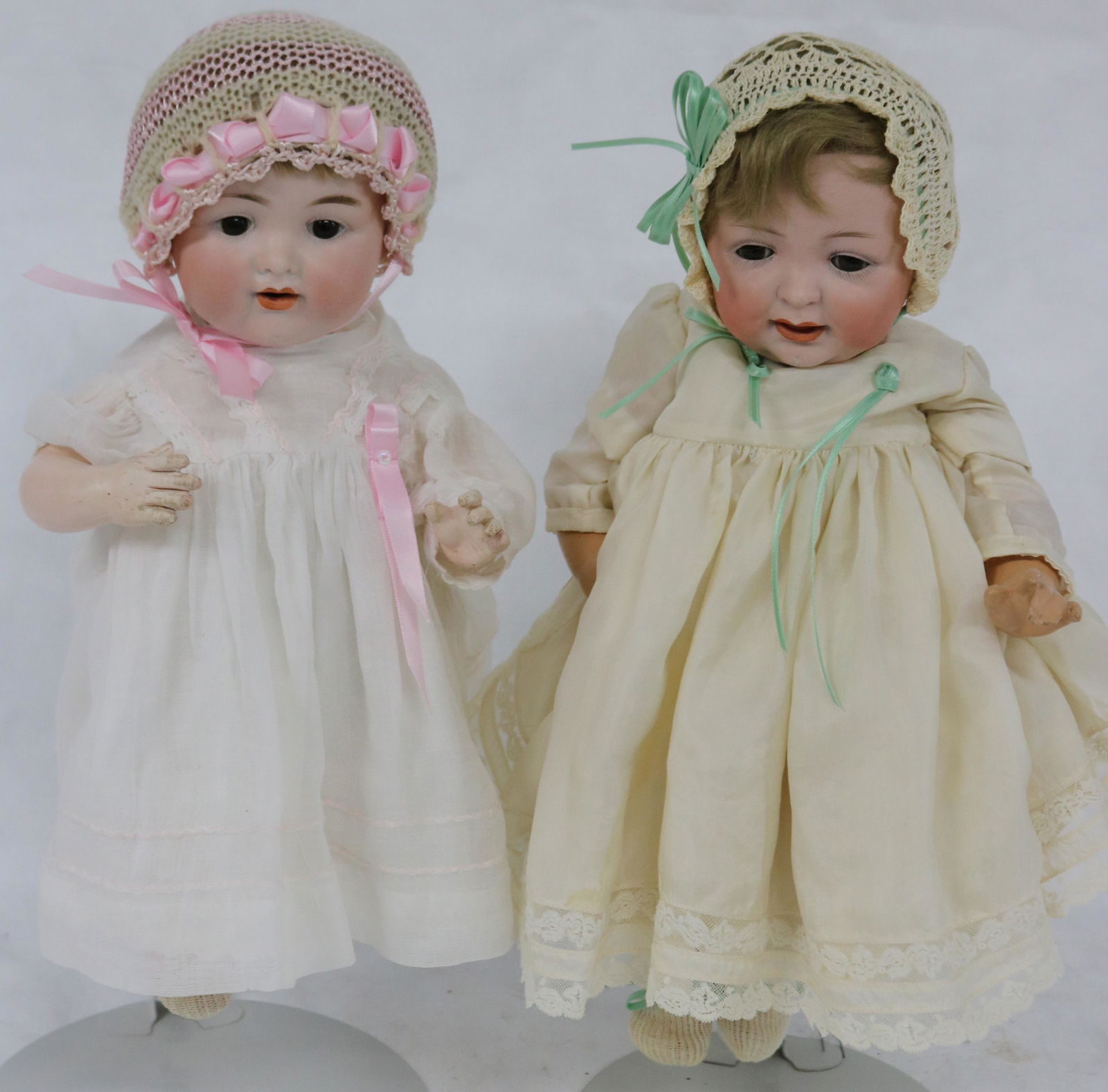 2 GERMAN BISQUE HEAD CHARACTER BABY DOLLS TO (1 of 4)