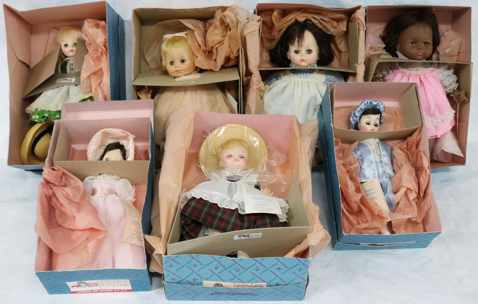 LOT OF 7 MADAME ALEXANDER DOLLS, ORIGINAL BOXES (1 of 1)