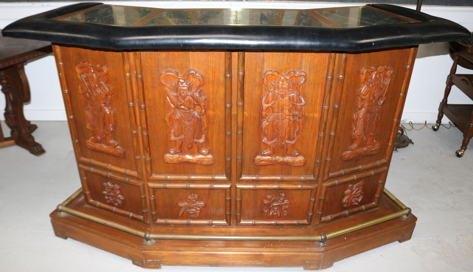 CONTEMPORARY ASIAN STYLE BAR, TEAK VENEER, (1 of 1)