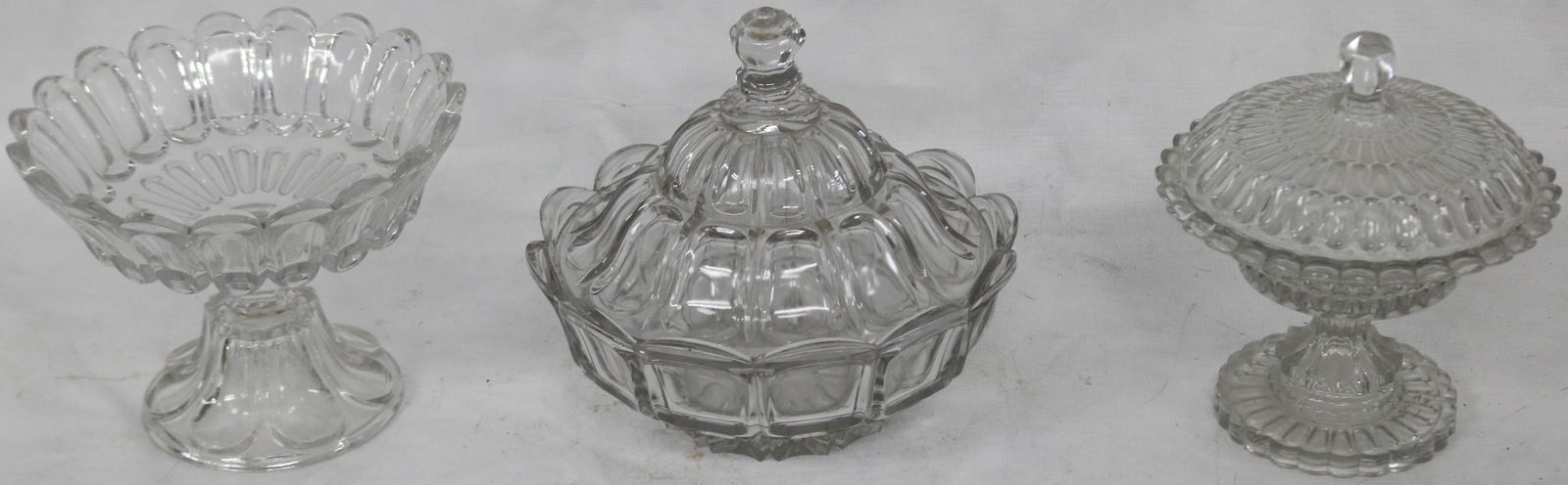 LOT OF 3 PCS. 19TH C. FLINT GLASS TO INCLUDE BABY (1 of 4)
