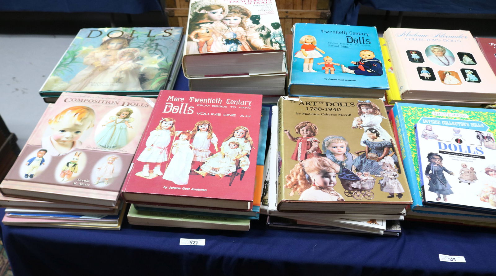TABLE LOT OF DOLL REFERENCE BOOKS, (APPROX. 72) (1 of 2)
