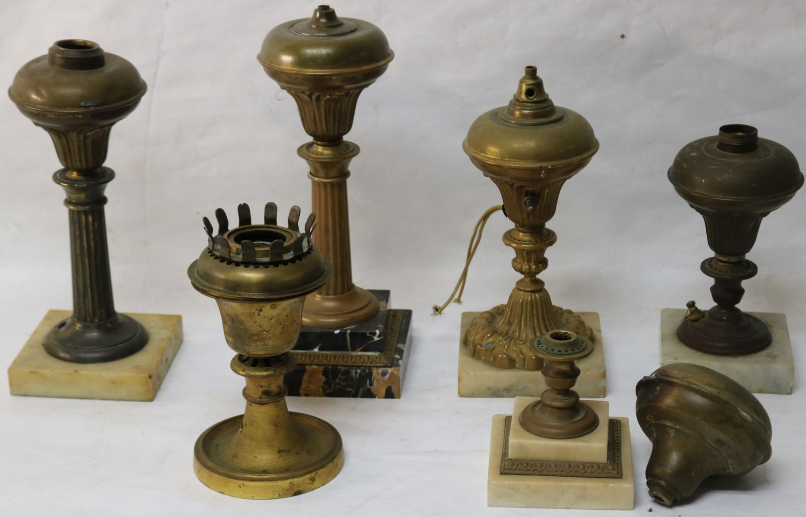 COLLECTION OF SIX 19TH C. ASTRO LAMP BASES, 5 (1 of 1)