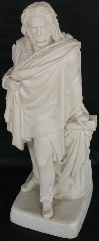 PARIAN FIGURE OF J. STEELL RSA, 1866 ROYAL ASSOCIA: PARIAN FIGURE OF J. STEELL RSA, 1866 ROYAL ASSOCIATION OF EDINBURGH, MADE BY COPELAND, 18" H