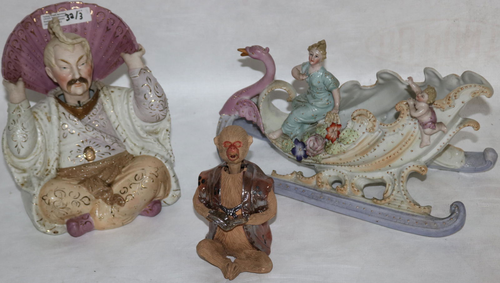 3 PCS. GERMAIN BISQUE TO INCLUDE SLEIGH WITH (1 of 1)