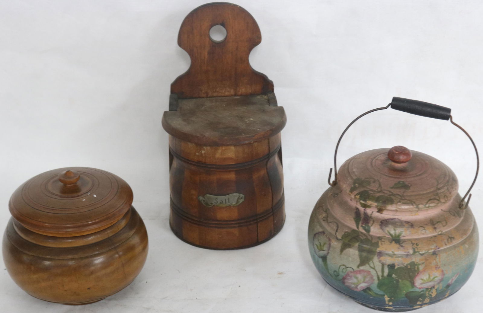 LOT OF THREE PCS. LATE 19TH C. TREENWARE TO (1 of 1)