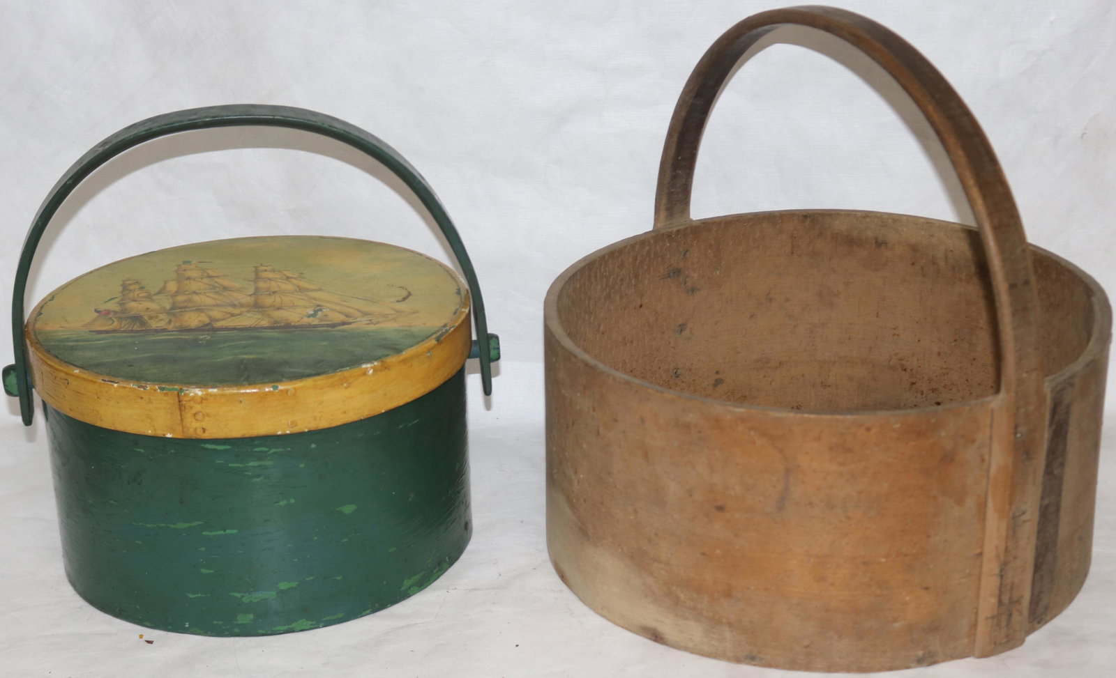 TWO PCS. 19TH C. WOODENWARE TO INCLUDE LARGE (1 of 2)