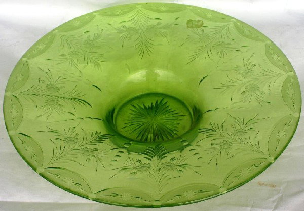 LARGE PAIRPOINT VASELINE BOWL, 16 1/2" DIA.