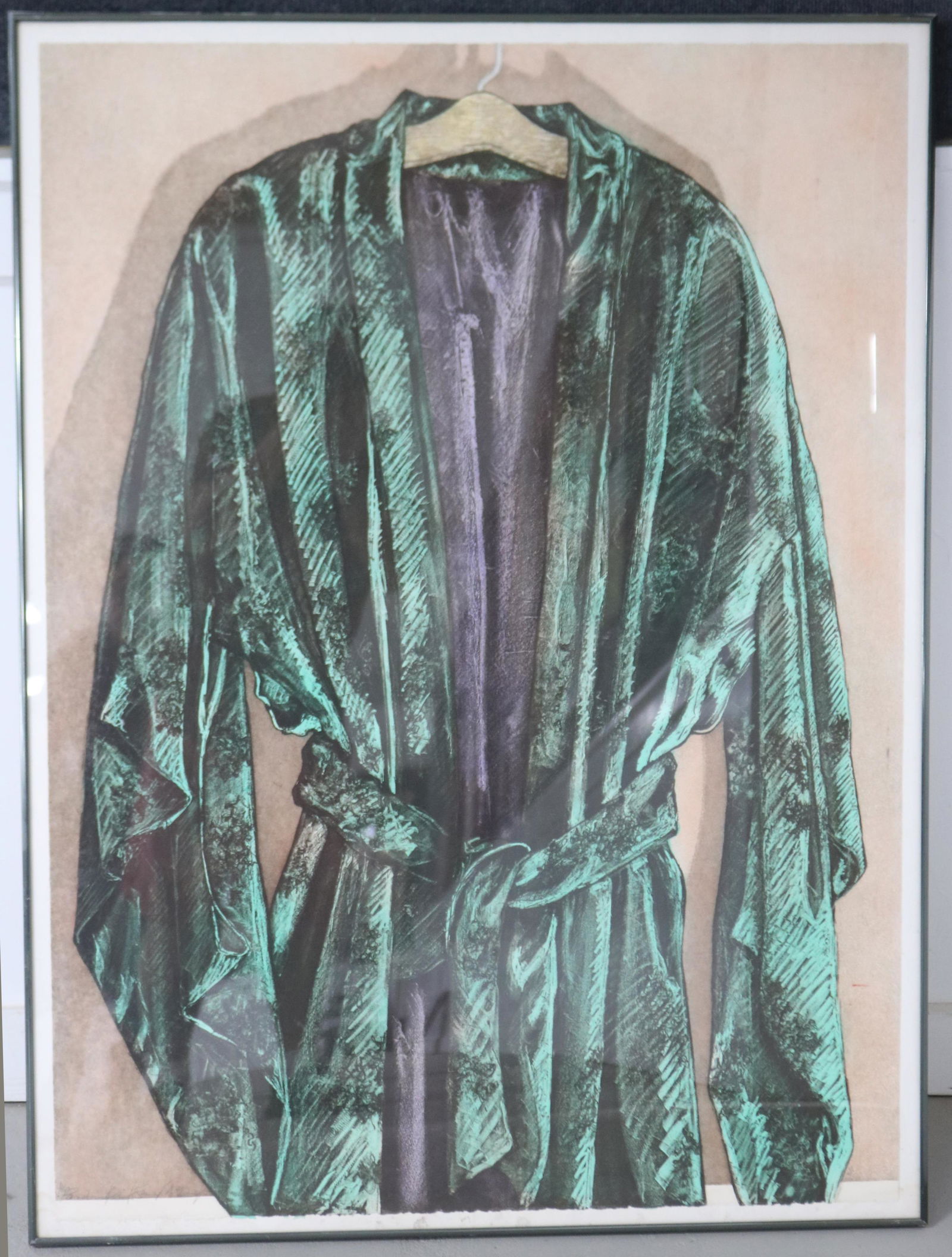 FRAMED PENCIL SIGNED LITHO OF ROBE, 42 1/4" X 31 (1 of 2)