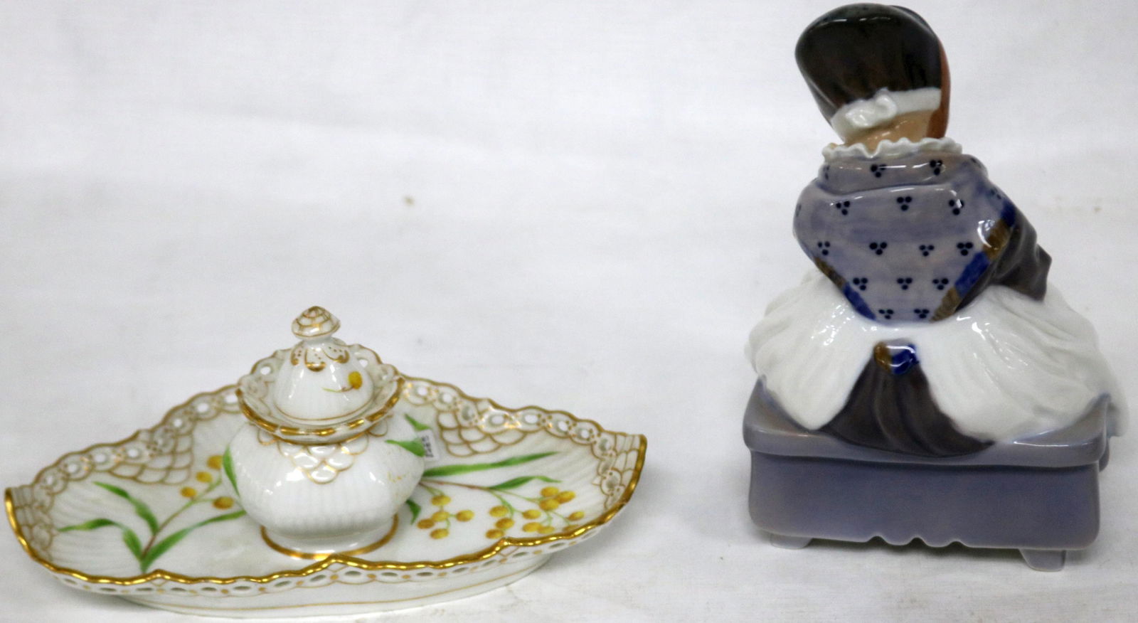 2 PCS. ROYAL COPENHAGEN TO INCLUDE GIRL KNITTING (1 of 2)
