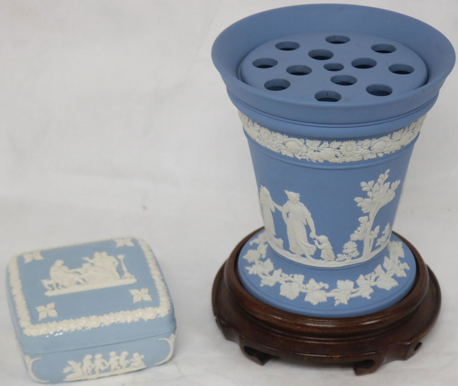 2 PCS. WEDGEWOOD TO INCLUDE JASPERWARE FLARED (1 of 1)